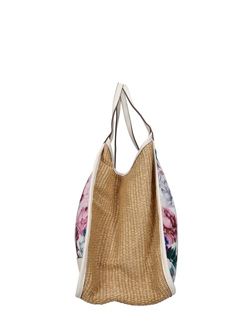 Borsa in tessuto e rafia NANNINI | 18535EOFF WHITE